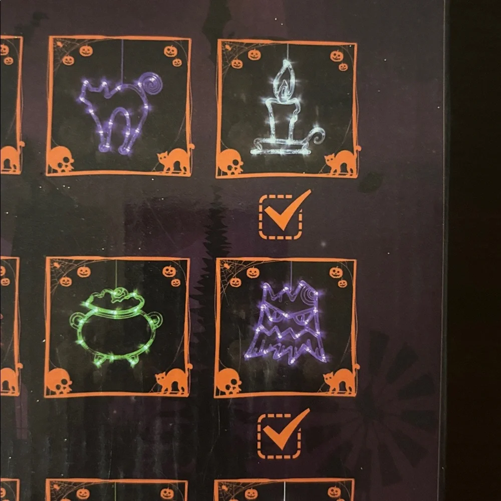 LOLSTAR HALLOWEEN LIGHT WINDOW DECORATIONS, NEW NEVER USED, IN BOX (Damaged Box)